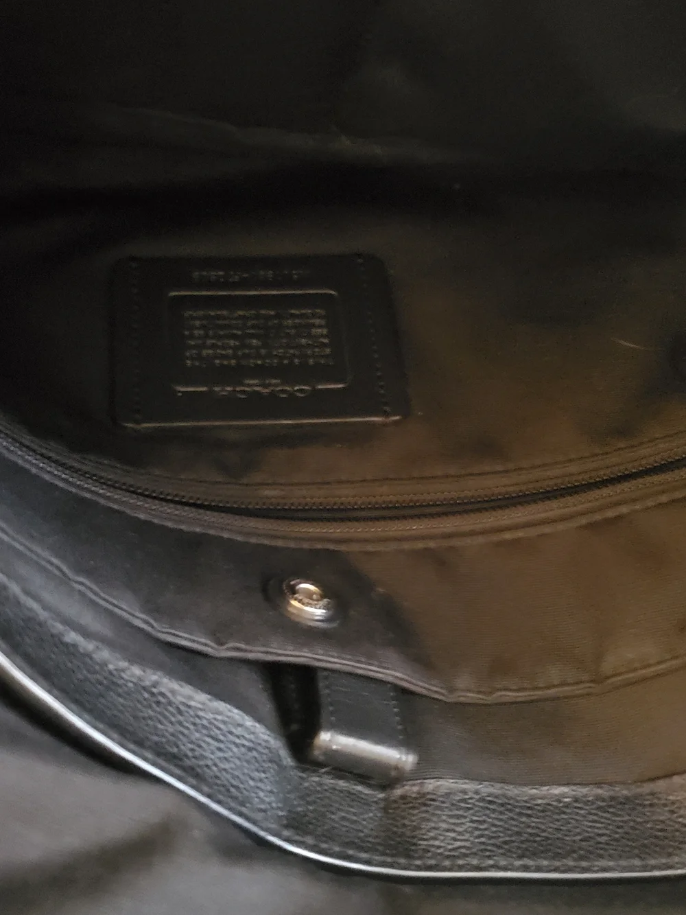 Coach Black Leather Crossbody Messenger with Silver Hardware